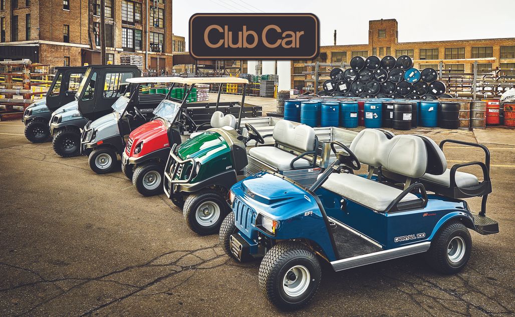Club Car Carryall Utility Vehicle Family Hero with Logo