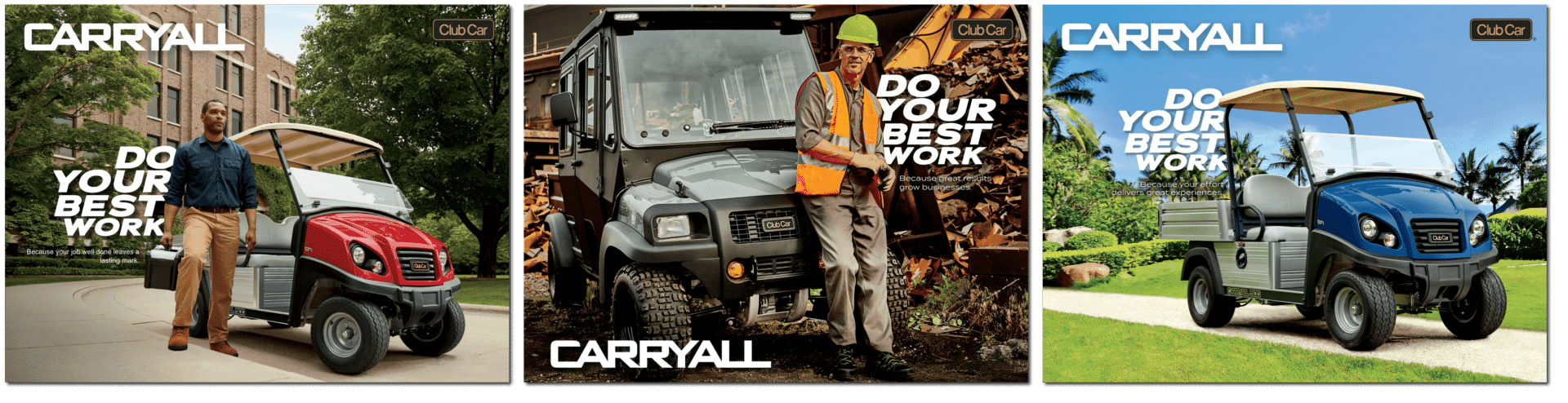 Club Car Carryall Utility Vehicles - Do your Best Work (combined)