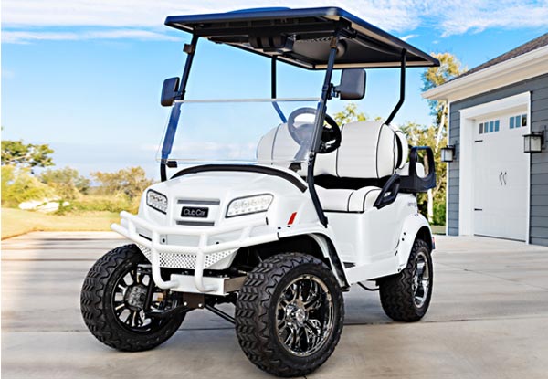 snowstorm 4 passenger lifted golf cart 600x415 1